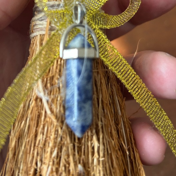 Handcrafted Decorative 16” witch broom with pendant attached- Great for display - Picture 5 of 8